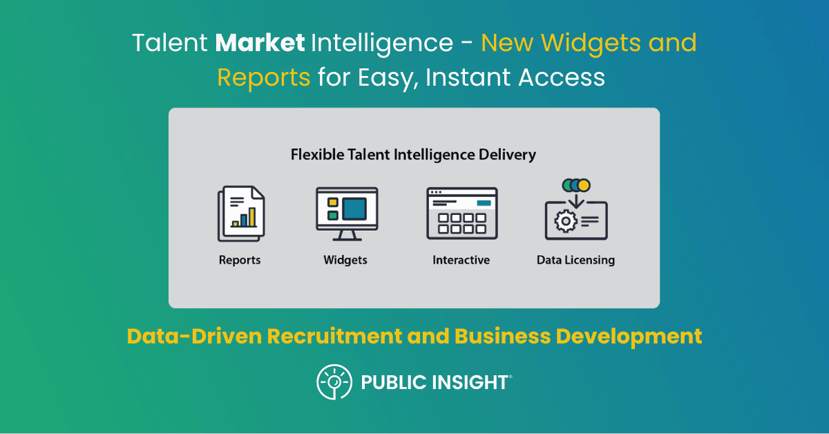 Public Insight Launches TalentView Widgets and Reports for Instant Talent Market Intelligence