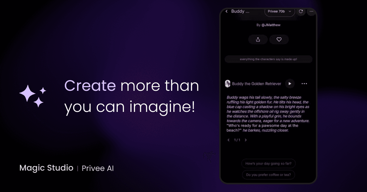 Privee AI Launches Magic AI Studio to Simplify Chatbot Character Creation