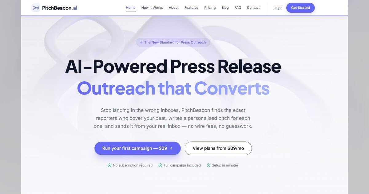 AI-Powered Platform PitchBeacon Aims to Streamline Media Outreach for Startups and Agencies