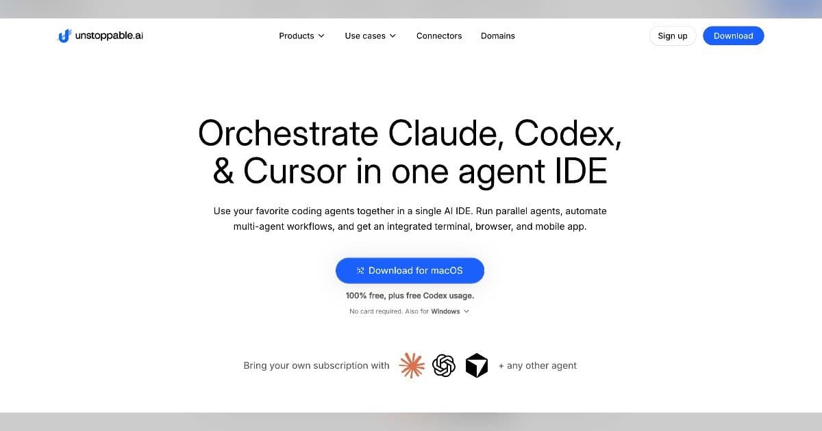 Unstoppable Domains Launches Model-Agnostic AI IDE to Orchestrate Multiple Coding Agents