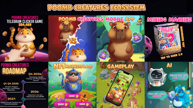 Comet Space Launches Poomb Creatures Web3 Game with Tap-to-Earn 2.0 and Physical Toy Integration