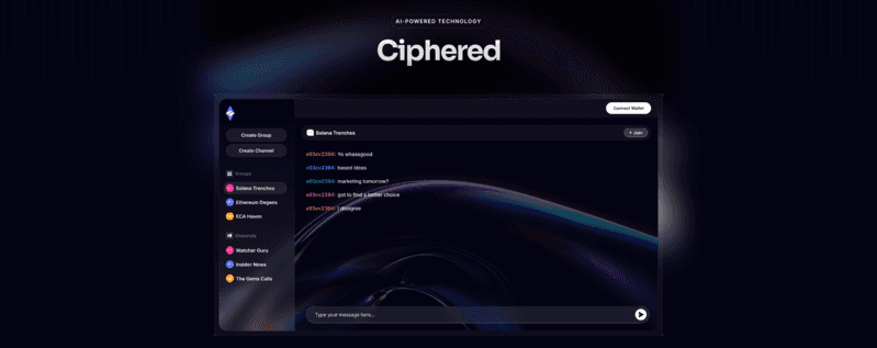 Ciphered Launches Decentralized Encrypted Messaging Platform on Ethereum Blockchain