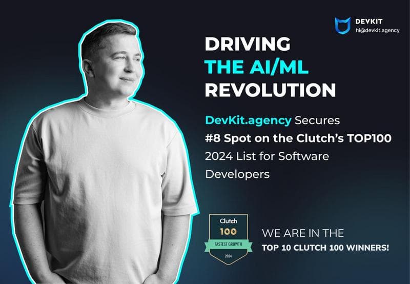 DevKit.agency Secures #8 Spot on Clutch's Top 100 2024 List for Software Developers